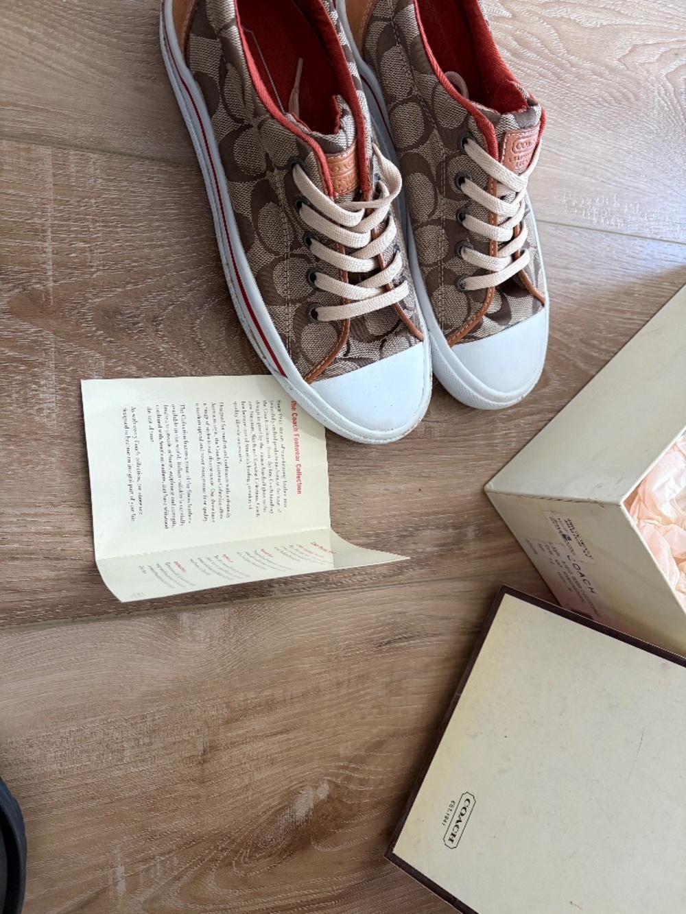 Preppy lace-up Coach sneakers from the early 2000s